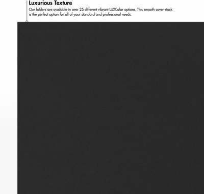 Smooth Midnight Black 9 x 12 Matte Folders