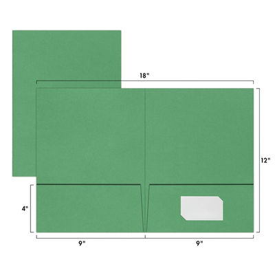 Holiday Green 9 x 12 Matte Folders