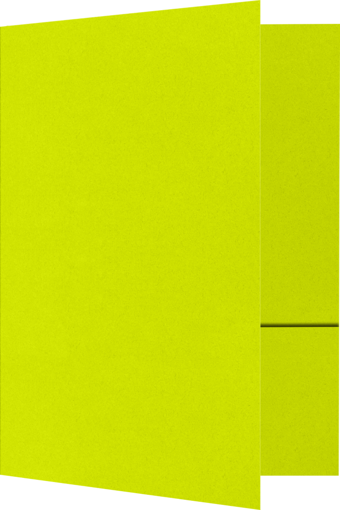Wasabi Lime Green 9 x 12 Matte Folders