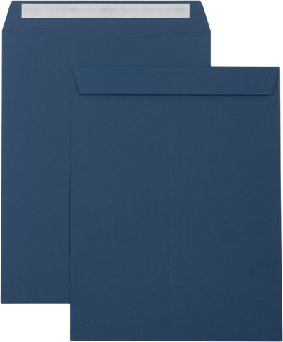 Navy Blue 32lb 10 x 13 Open End Envelopes with Peel & Seal