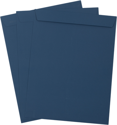 Navy Blue 32lb 10 x 13 Open End Envelopes with Peel & Seal