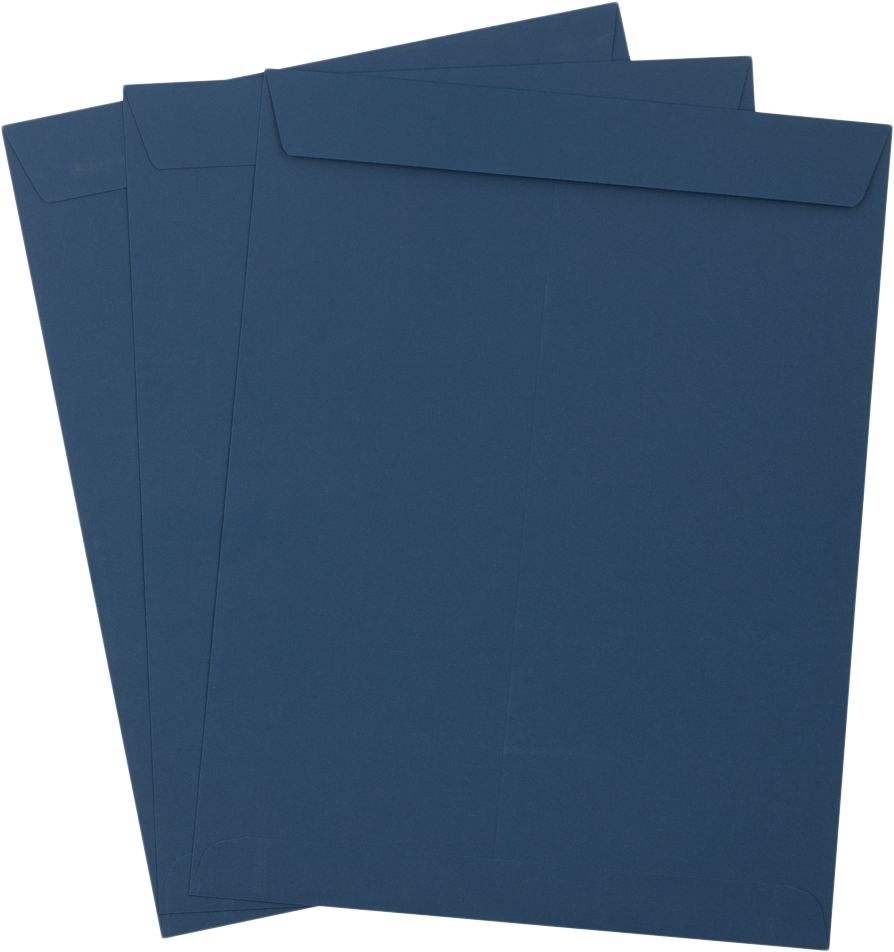 Navy Blue 32lb 10 x 13 Open End Envelopes with Peel & Seal