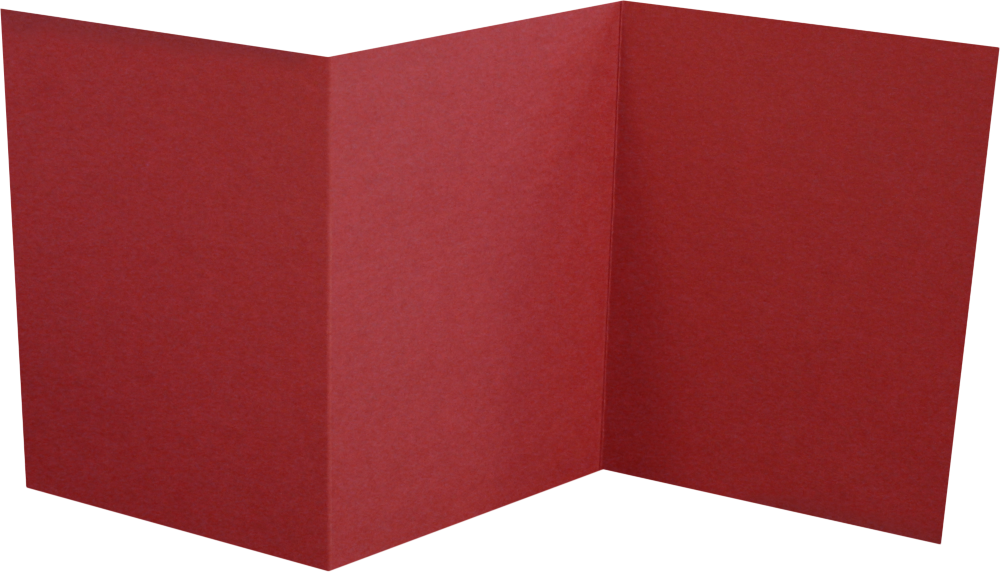 Garnet Dark Red  A7 Z-Fold Invitations (5 x 7)