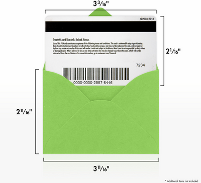 Lime Green 32lb #17 Mini Envelopes (2 11/16 x 3 11/16)