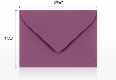 Vintage Plum Purple 32lb #17 Mini Envelopes (2 11/16 x 3 11/16)