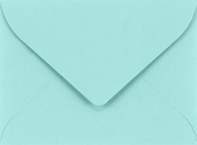 Seafoam Aqua Blue 32lb #17 Mini Envelopes (2 11/16 x 3 11/16)