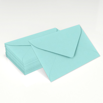 Seafoam Aqua Blue 32lb #17 Mini Envelopes (2 11/16 x 3 11/16)