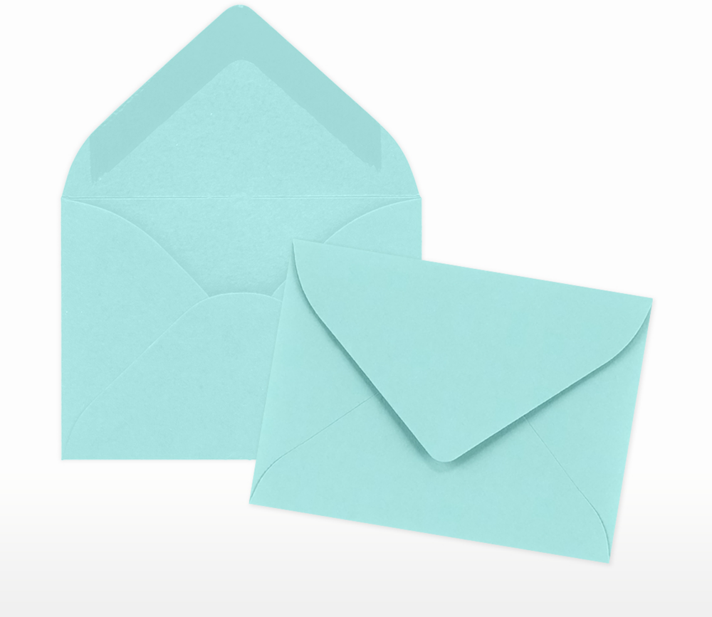 Seafoam Aqua Blue 32lb #17 Mini Envelopes (2 11/16 x 3 11/16)