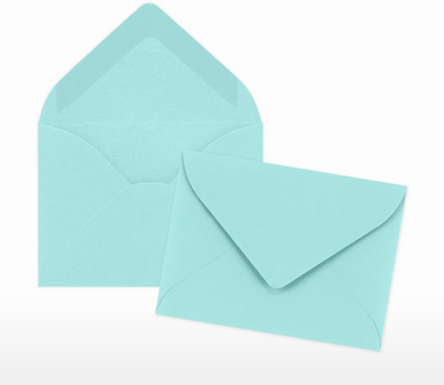 Seafoam Aqua Blue 32lb #17 Mini Envelopes (2 11/16 x 3 11/16)