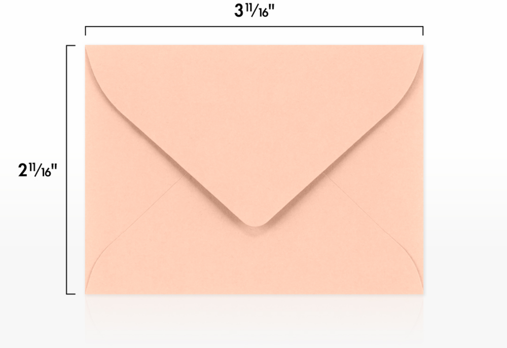 Blush Pink 32lb #17 Mini Envelopes (2 11/16 x 3 11/16)