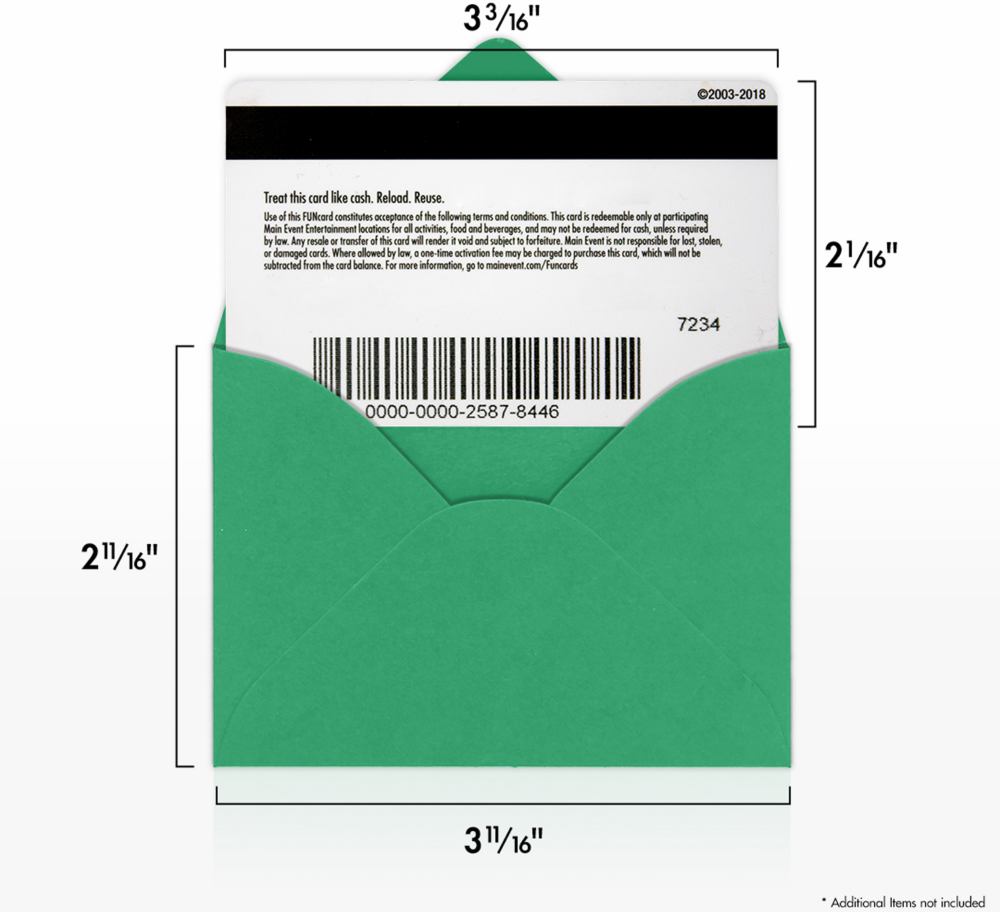 Holiday Green 32lb #17 Mini Envelopes (2 11/16 x 3 11/16)