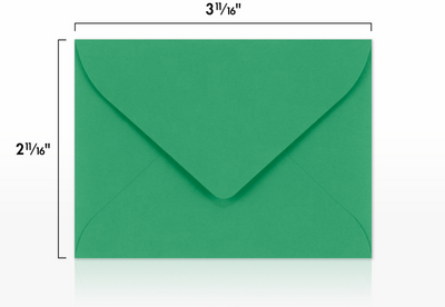 Holiday Green 32lb #17 Mini Envelopes (2 11/16 x 3 11/16)