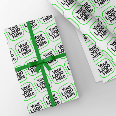 Custom Print Wrapping Paper 29 1/4" x 17 3/4' (43 Sq Ft) White Matte