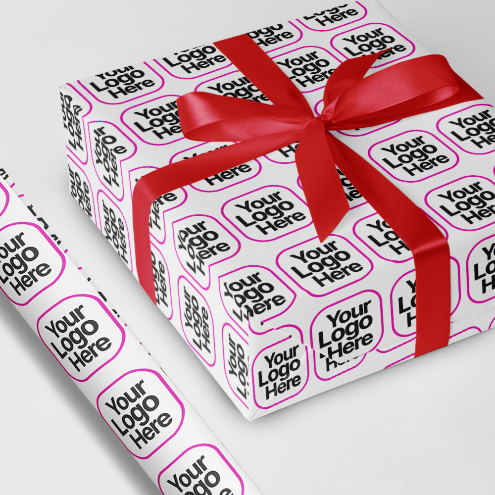 Custom Print Wrapping Paper 29 1/4" x 7' (17 Sq Ft) White Matte