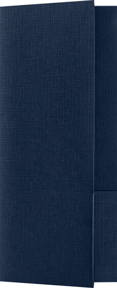 Dark Blue Linen 4 x 9 Mini Folders