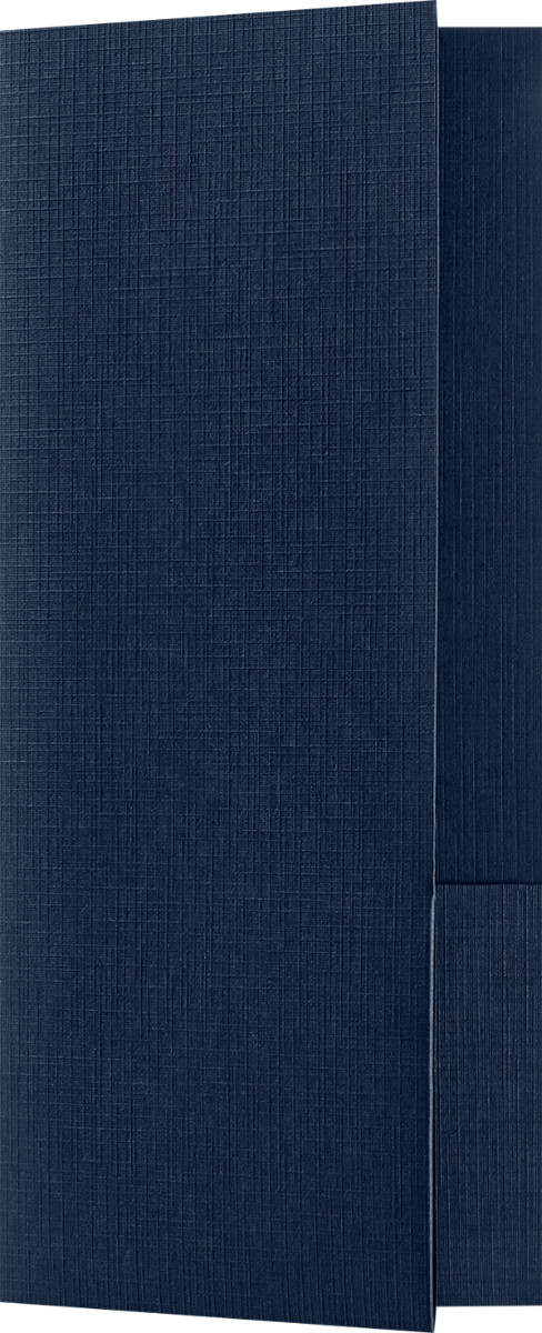 Dark Blue Linen 4 x 9 Mini Folders
