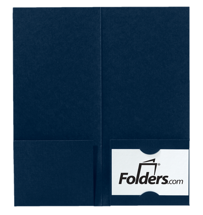 Dark Blue Linen 4 x 9 Mini Folders