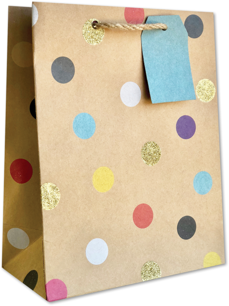 Party Dot Birthday Medium Gift Bags (10 x 8 x 4)