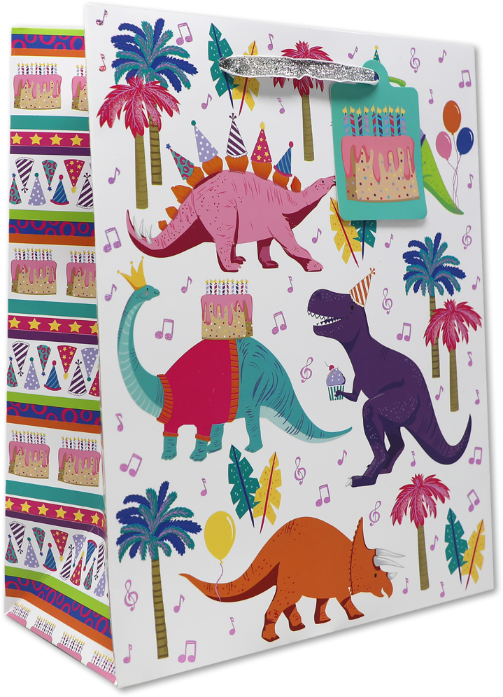 Dino Party Medium Gift Bags (10 x 8 x 4)