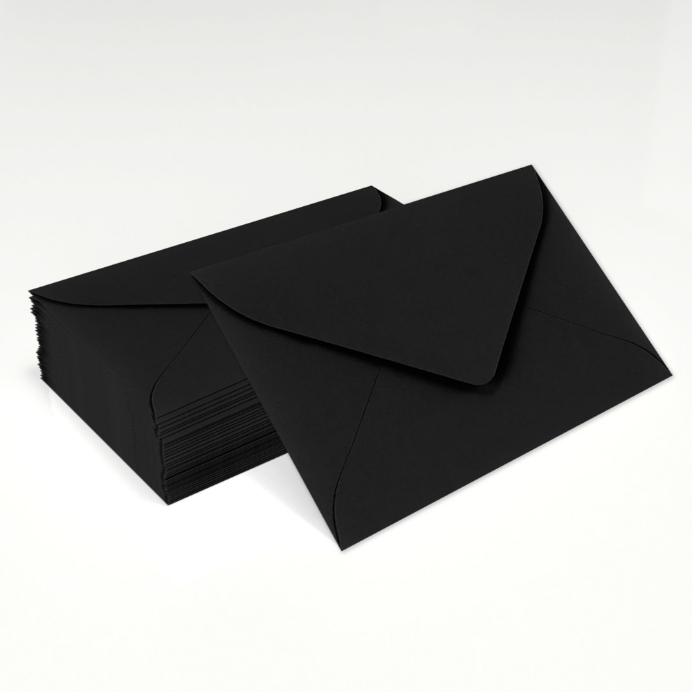 Smooth Midnight Black 32lb #17 Mini Envelopes (2 11/16 x 3 11/16)