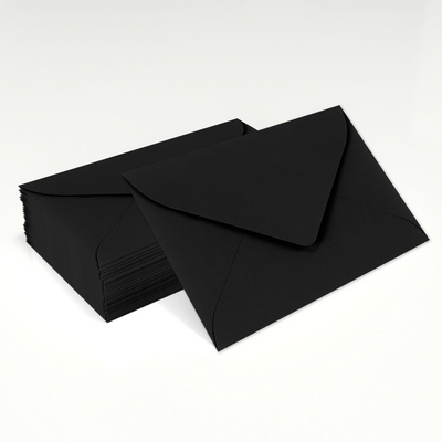 Smooth Midnight Black 32lb #17 Mini Envelopes (2 11/16 x 3 11/16)