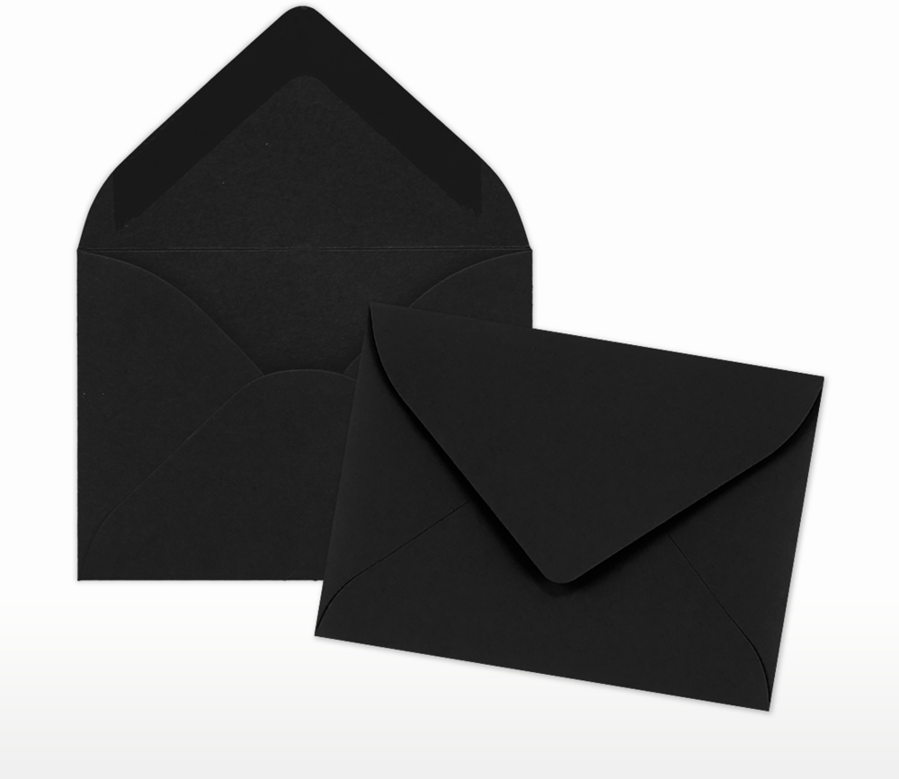 Smooth Midnight Black 32lb #17 Mini Envelopes (2 11/16 x 3 11/16)