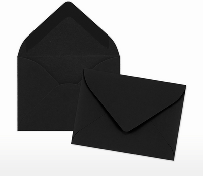 Smooth Midnight Black 32lb #17 Mini Envelopes (2 11/16 x 3 11/16)