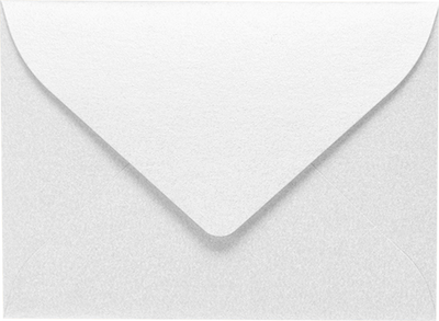 Crystal White Metallic 32lb #17 Mini Envelopes (2 11/16 x 3 11/16)