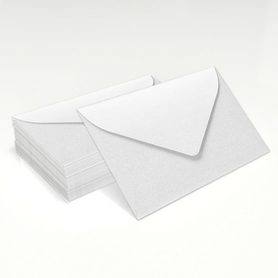 Crystal White Metallic 32lb #17 Mini Envelopes (2 11/16 x 3 11/16)