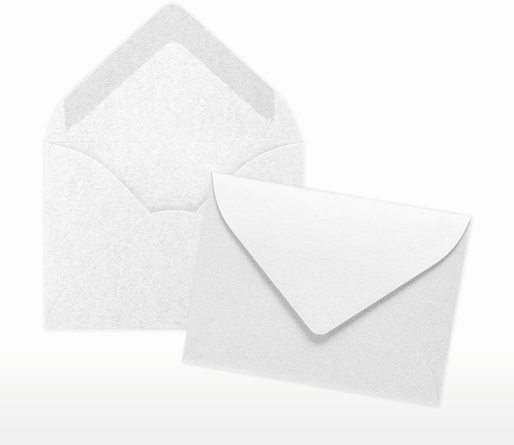 Crystal White Metallic 32lb #17 Mini Envelopes (2 11/16 x 3 11/16)