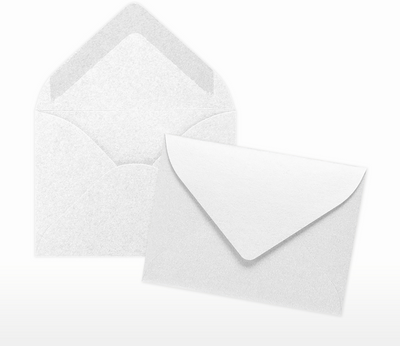 Crystal White Metallic 32lb #17 Mini Envelopes (2 11/16 x 3 11/16)