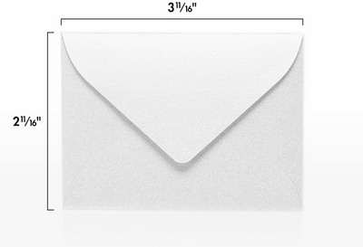 Crystal White Metallic 32lb #17 Mini Envelopes (2 11/16 x 3 11/16)