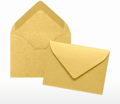 Gold Metallic 32lb #17 Mini Envelopes (2 11/16 x 3 11/16)