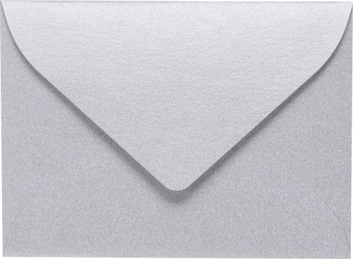 Silver Metallic 32lb #17 Mini Envelopes (2 11/16 x 3 11/16)
