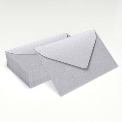 Silver Metallic 32lb #17 Mini Envelopes (2 11/16 x 3 11/16)