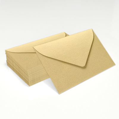 Light Gold Blonde Metallic 32lb #17 Mini Envelopes (2 11/16 x 3 11/16)