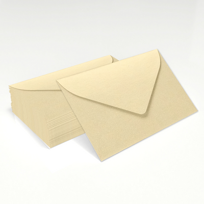 Champagne Ivory Metallic 32lb #17 Mini Envelopes (2 11/16 x 3 11/16)