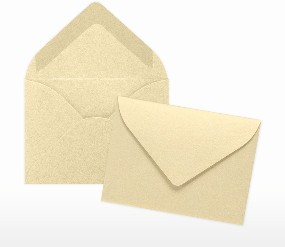 Champagne Ivory Metallic 32lb #17 Mini Envelopes (2 11/16 x 3 11/16)