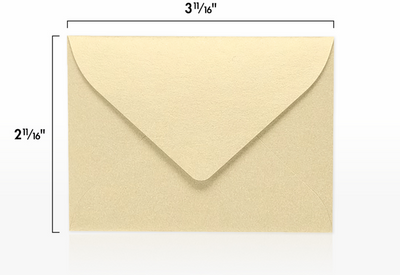 Champagne Ivory Metallic 32lb #17 Mini Envelopes (2 11/16 x 3 11/16)