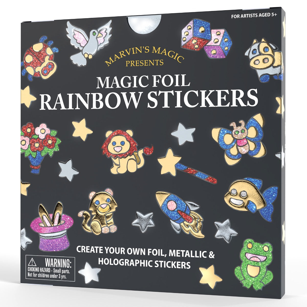 Magic Foil Rainbow Stickers (150 Pack) by Marvin's Magic