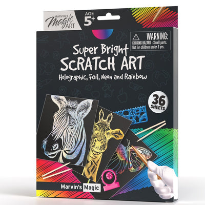 Super Bright Scratch Art (36 Sheets)  by Marvin's Magic