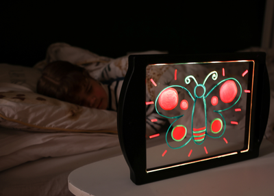 Black Glow Art Neon Drawing Board by Marvin's Magic