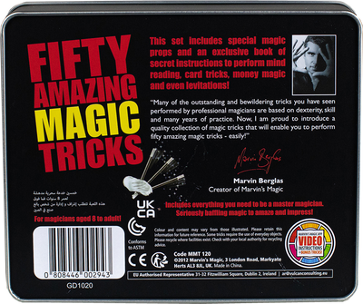 50 Amazing Magic Tricks Kit by Marvin's Magic