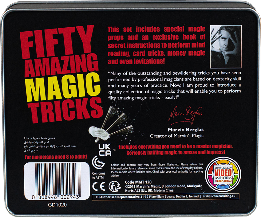 50 Amazing Magic Tricks Kit by Marvin's Magic