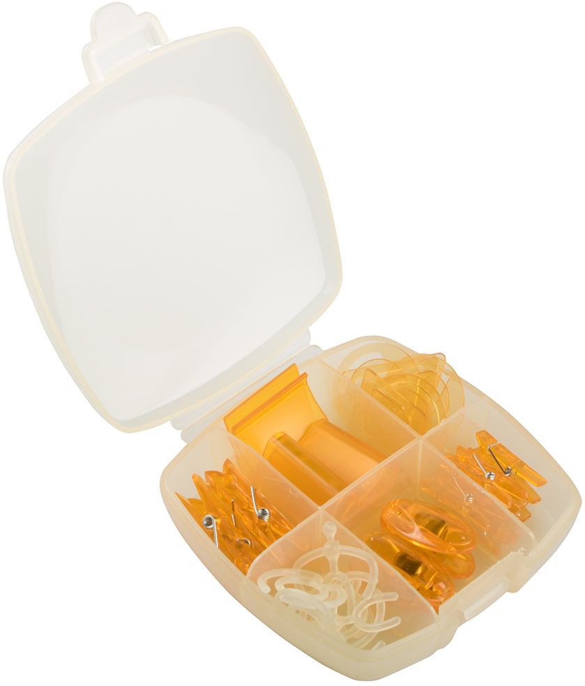 Yellow Large Office Clip Box - 30 Pack