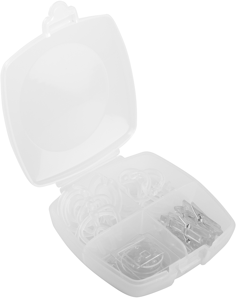 Clear Medium Office Clip Box - 24 Pack