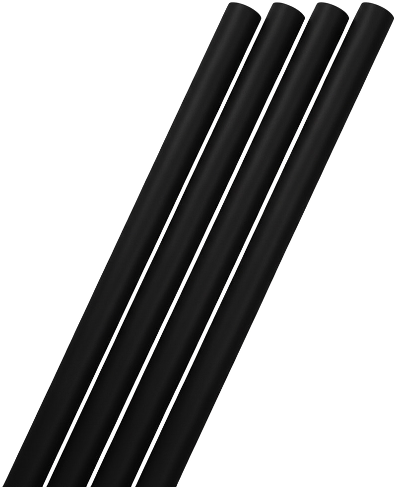 Black Matte Wrapping Paper Set (100 Sq Ft) - 4 Rolls