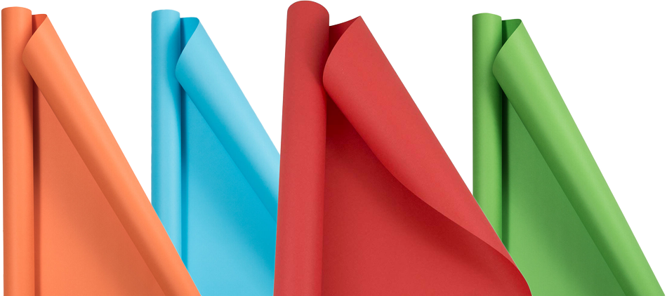 Assorted Basics Wrapping Paper Set (100 Sq Ft Total) - 4 Rolls