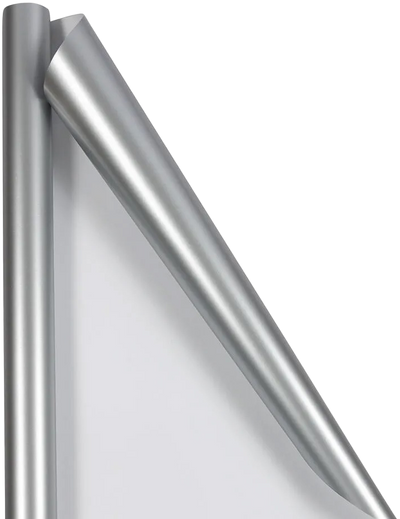 Silver Matte Wrapping Paper Set (100 Sq Ft) - 4 Rolls
