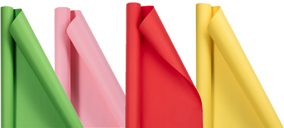 Assorted Summer Wrapping Paper Set (100 Sq Ft Total) - 4 Rolls